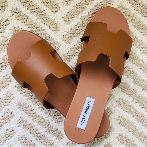 Steve Madden Shoes - NIB Steve Madden Dariella Leather Sandals - Tan 10